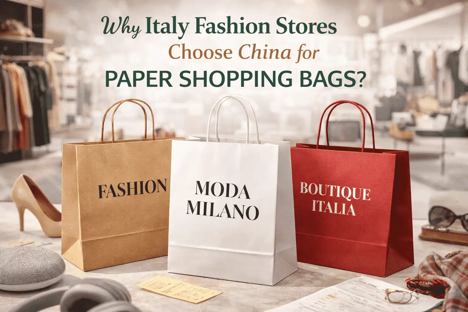 Why Italy Fashion Stores Choose China for Paper Shopping Bags?